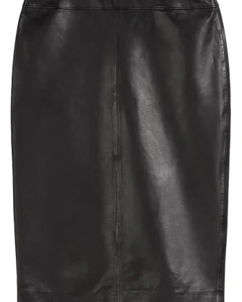 Fusta din piele,  neagra
