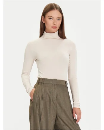 Bluza pentru dama  cu guler inalt, ecru