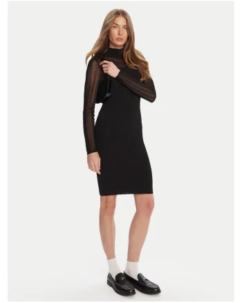 Rochie,  tricotata, neagra, dama