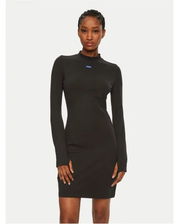 Rochie casual dama  negru, maneca lunga