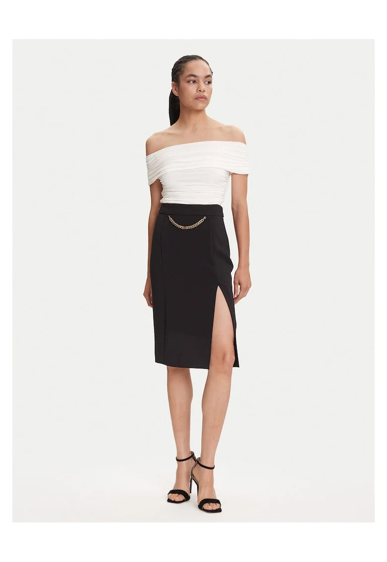 Fusta midi,  neagra
