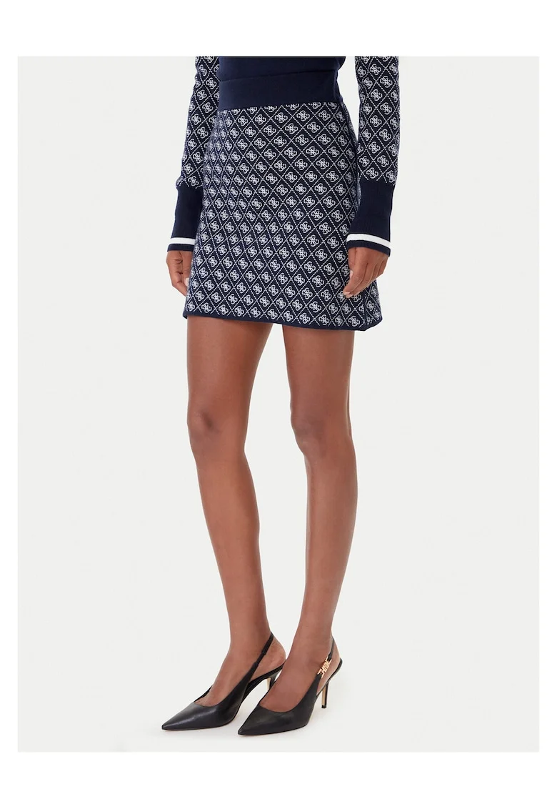 Fusta creion dama  bleumarin, fabrica elastica