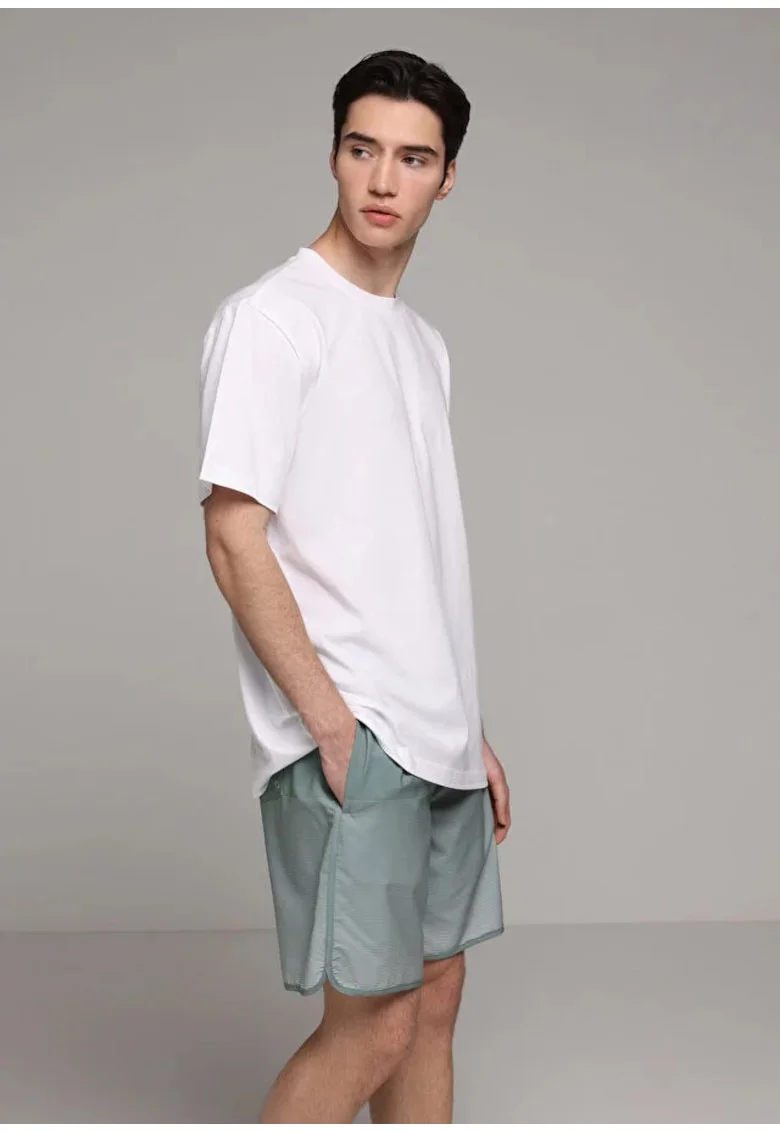 Short De Plaja De Barbati Verde Slim Fit, GREEN