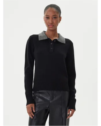 Pulover dama,  negru, din material de calitate,