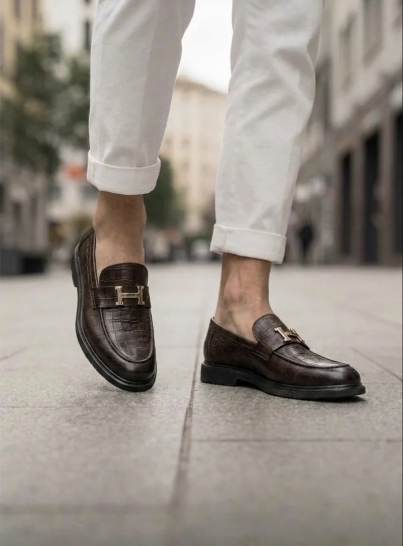 Mocasini barbati H  casual  maro  piele eco  comozi   H03