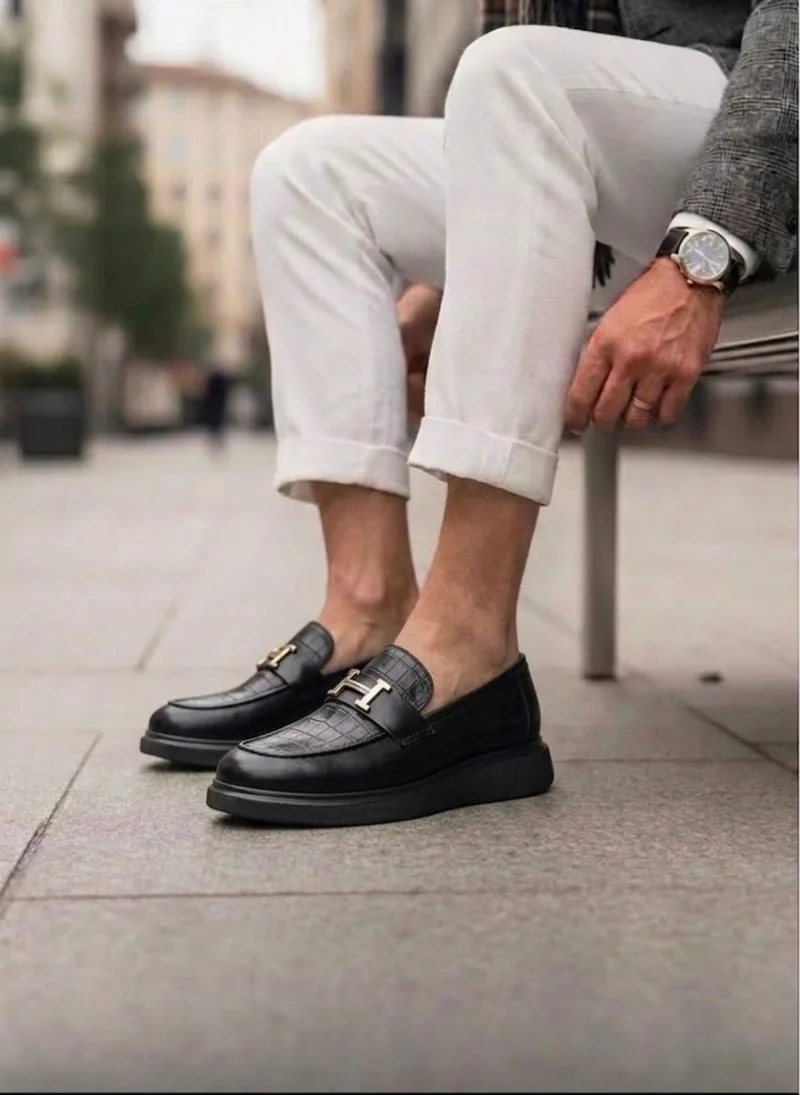 Mocasini barbati H  casual  negri  piele eco  comozi   H01