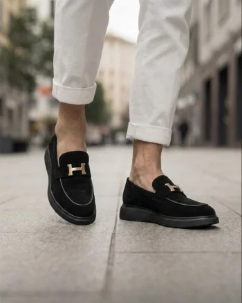 Mocasini barbati H  casual  negri  piele eco  comozi   H02