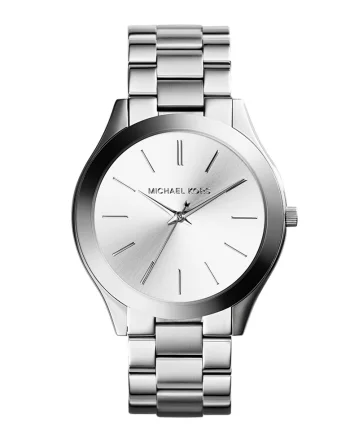 Ceas analog cu bratara metalica Slim Runway, Argintiu