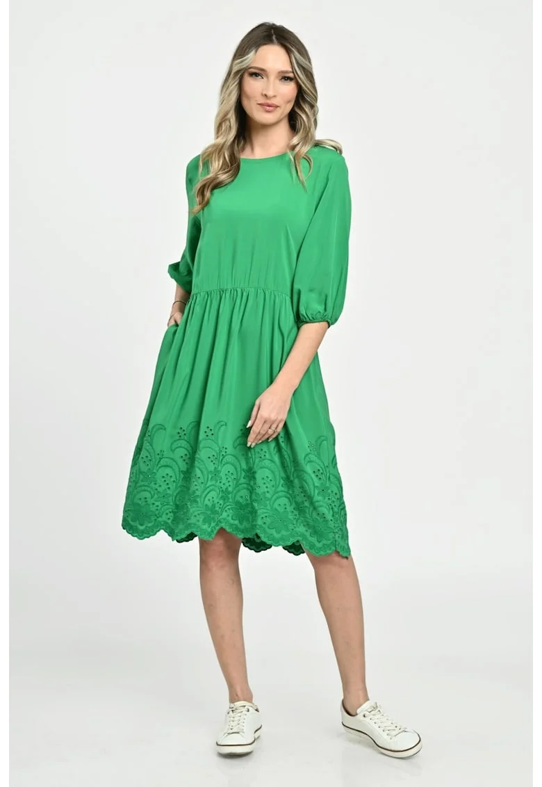 Rochie Medie Dama V262, Verde