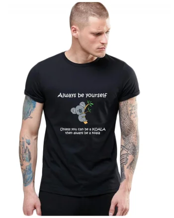 Tricou barbati negru, Be yourself, Koala,