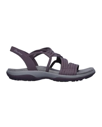 Sandale cu barete multiple Reggae Slim, Violet pruna