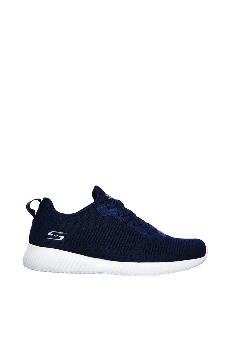 Pantofi sport din material tricotat Bobs Squad Tough Talk, Bleumarin