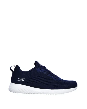 Pantofi sport din material tricotat Bobs Squad Tough Talk, Bleumarin
