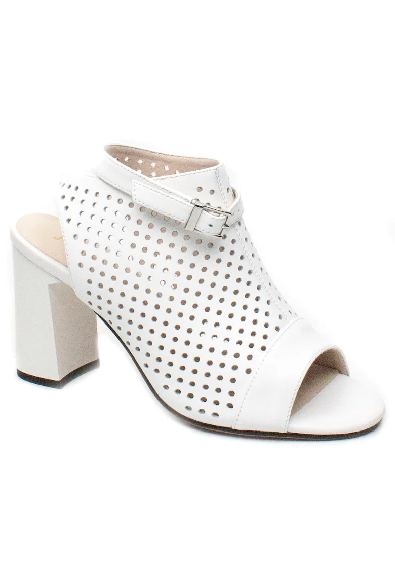 Sandale dama vara perforate 596 33 alb