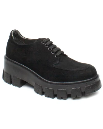 Pantofi dama D44 2356 negru velur,, Negru