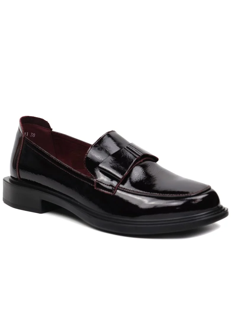 Pantofi dama 11520 11 bordo lac,, Rosu