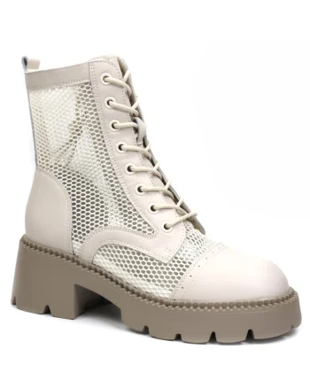 Ghete dama perforate 220 6 crem,, Bej
