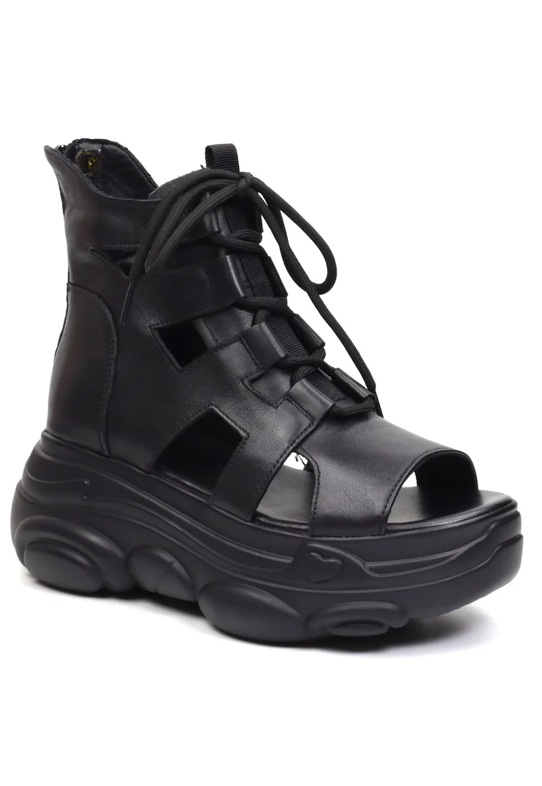 Sandale dama casual 123 2 negru,  Negru