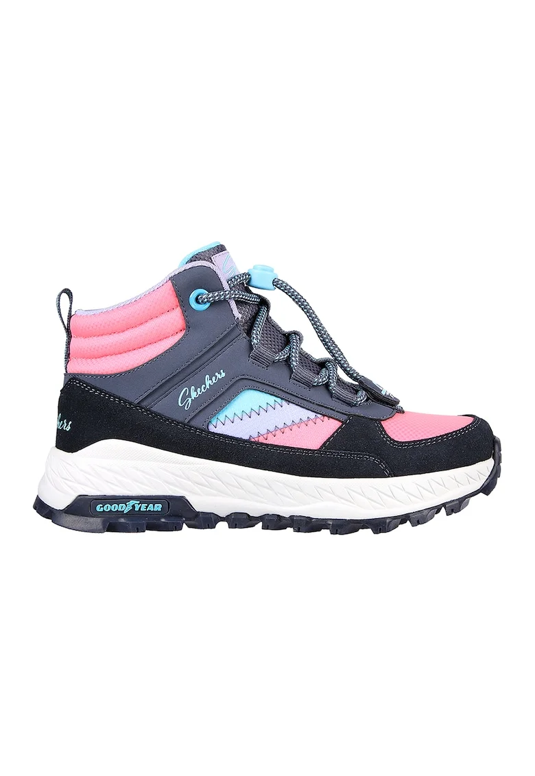 Ghete fete Fuse Tread Let's Explore,  Negru, Albastru pastel/Roz pastel/Gri carbune