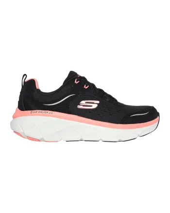 Pantofi sport cu talpa wedge D'Lux Walker 2.0-Daisy Doll, Negru/Roz somon