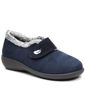 Papuci casa dama R14117 bleumarin