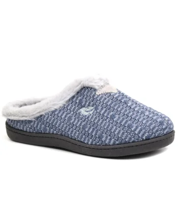 Papuci casa dama R12283 bleumarin