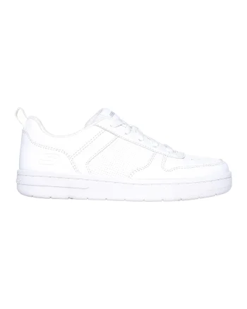 Pantofi sport din piele ecologica Smooth Street, Alb optic