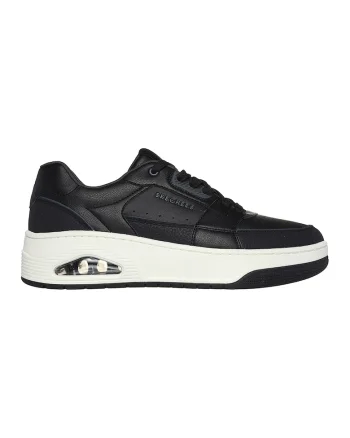 Pantofi sport de piele cu amortizare si garnituri de piele ecologica Uno Court