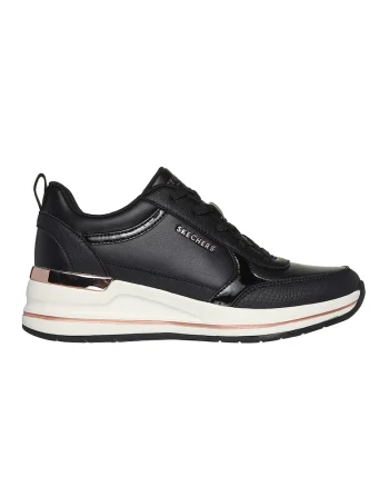 Pantofi sport wedge low-cut, Negru