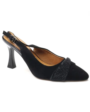 Pantofi dama decupati H220 8390 negru