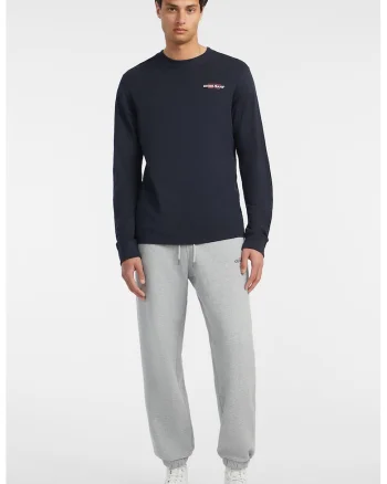 Bluza cu detaliu logo si maneci lungi, Albastru ultramarin