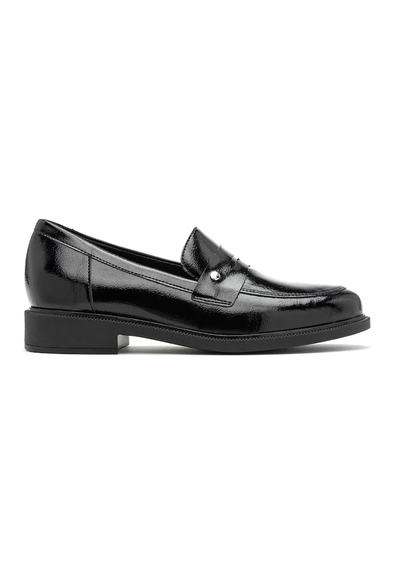Pantofi loafer de piele Camila, Negru