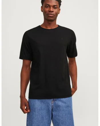 Tricou din bumbac cu model uni Rydes, Negru