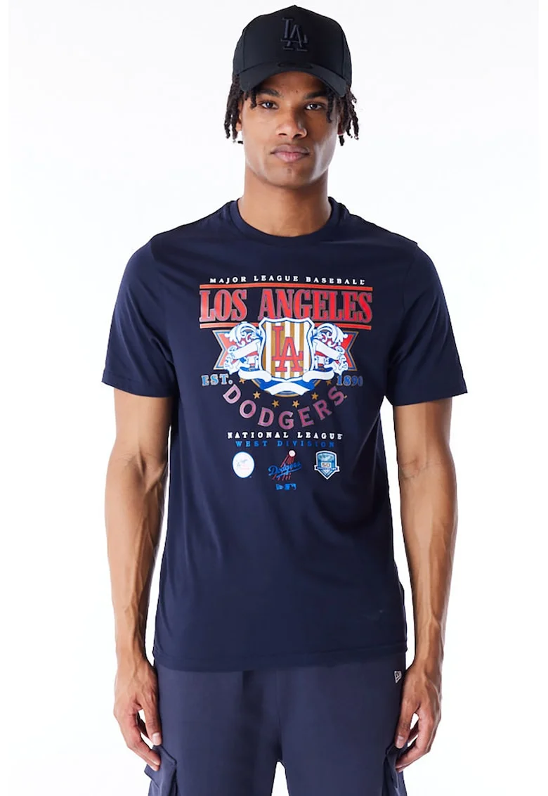 Tricou de bumbac LA Dodgers, Bleumarin