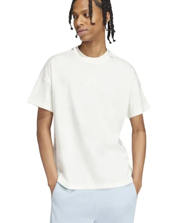 Tricou lejer cu decolteu la baza gatului All Szn, Alb murdar