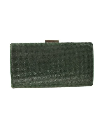 Geanta plic cu strasuri, Verde aquamarin