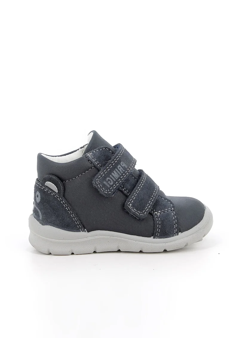 Pantofi sport de piele ecologica cu garnituri de piele intoarsa, Albastru ultramarin