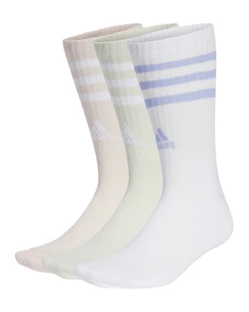 Set de sosete lungi unisex - 3 perechi, Alb/Verde pal/Roz pal