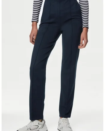 Pantaloni drepti cu buzunare oblice, Bleumarin