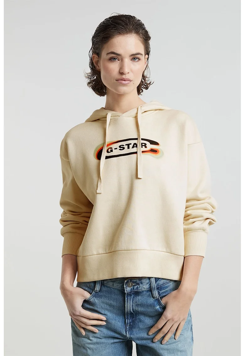 Hanorac lejer cu logo Old Skool, Bej