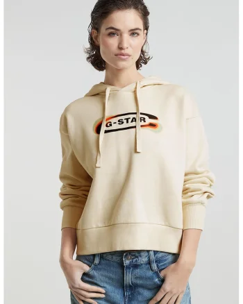 Hanorac lejer cu logo Old Skool, Bej