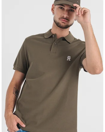 Tricou polo din bumbac organic, Kaki