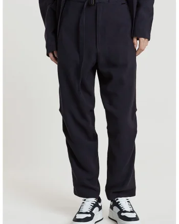 Pantaloni drepti cu o curea, Bleumarin
