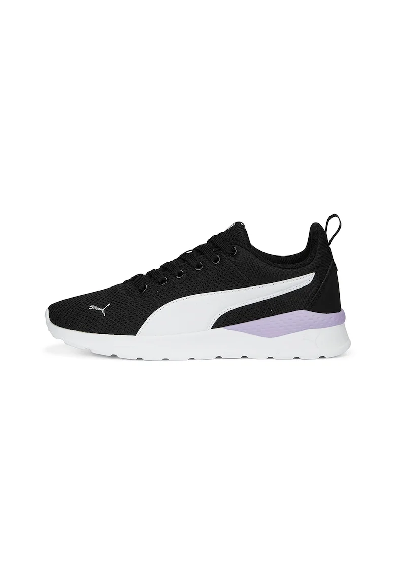 Pantofi sport Anzarun Lite din plasa cu garnituri din piele ecologica, Negru stins/Alb optic