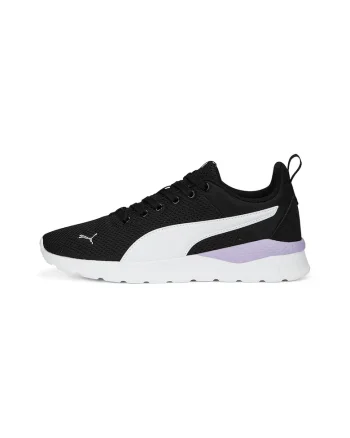 Pantofi sport Anzarun Lite din plasa cu garnituri din piele ecologica, Negru stins/Alb optic