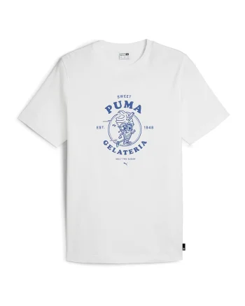 Tricou regular fit din bumbac cu imprimeu, Alb/Albastru