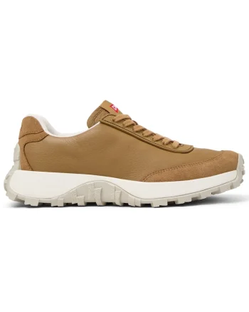 Pantofi sport cu insertii din piele intoarsa Drift Trail, Maro