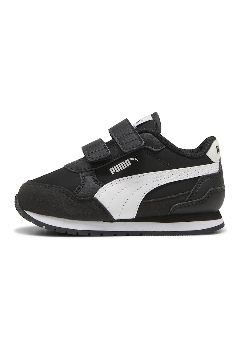 Pantofi sport ST Runner v4 NL cu inchidere velcro, Alb/Negru