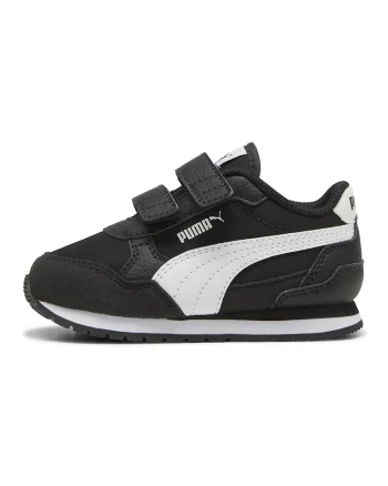 Pantofi sport ST Runner v4 NL cu inchidere velcro, Alb/Negru