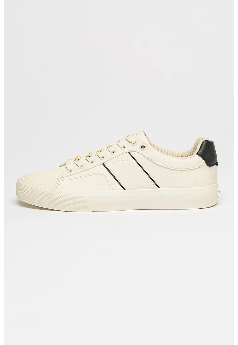 Pantofi sport din piele ecologica Aiden, Alb murdar